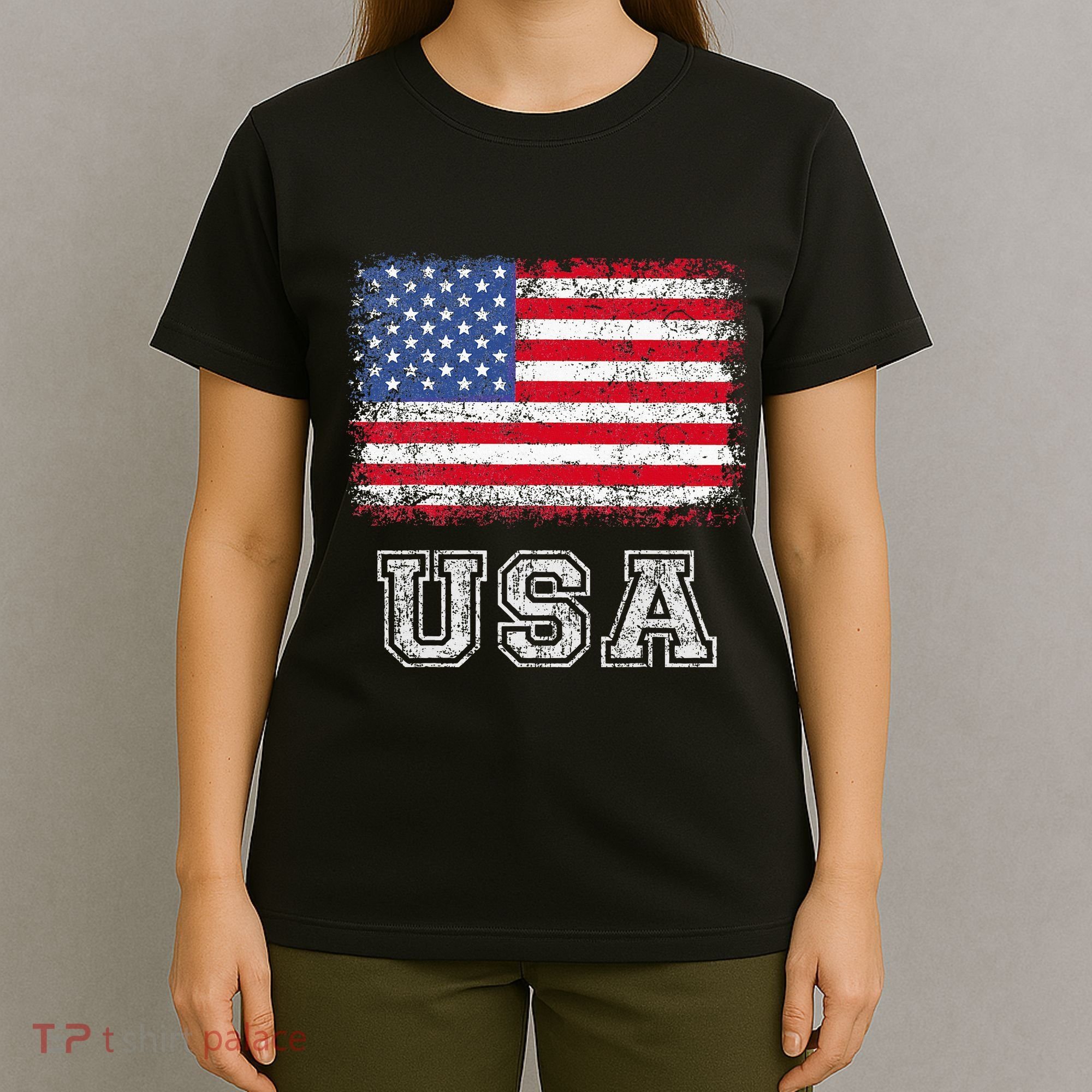 Usa Patriotic American Flag T-Shirt