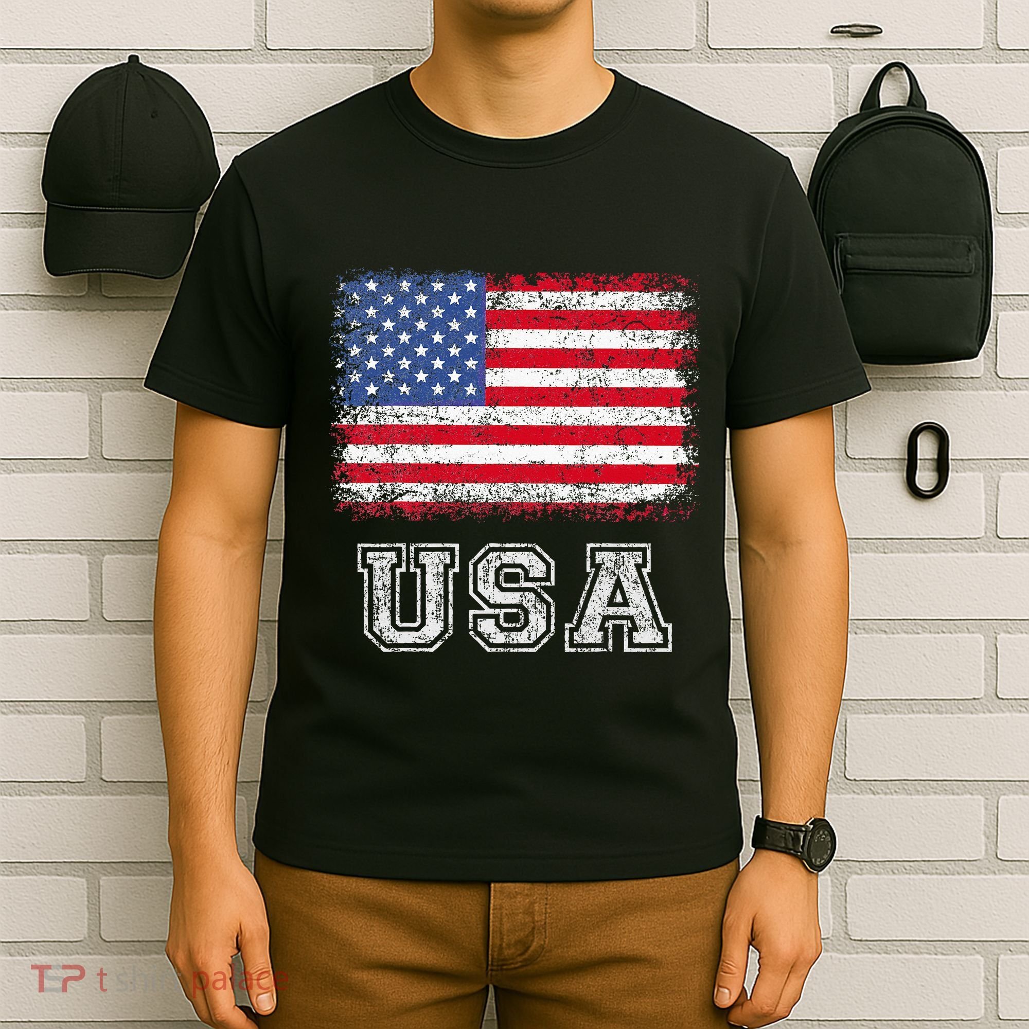 Usa Patriotic American Flag T-Shirt