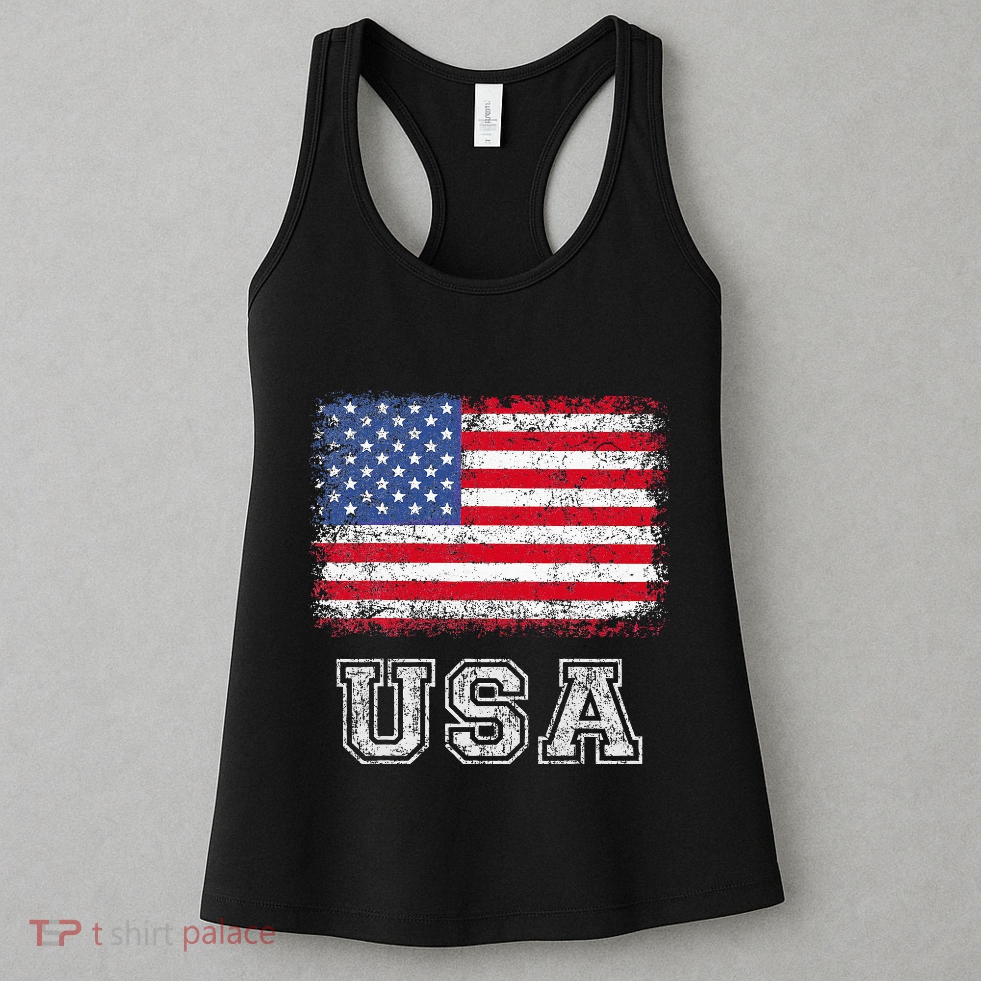 Usa Patriotic American Flag Women's Tank Top