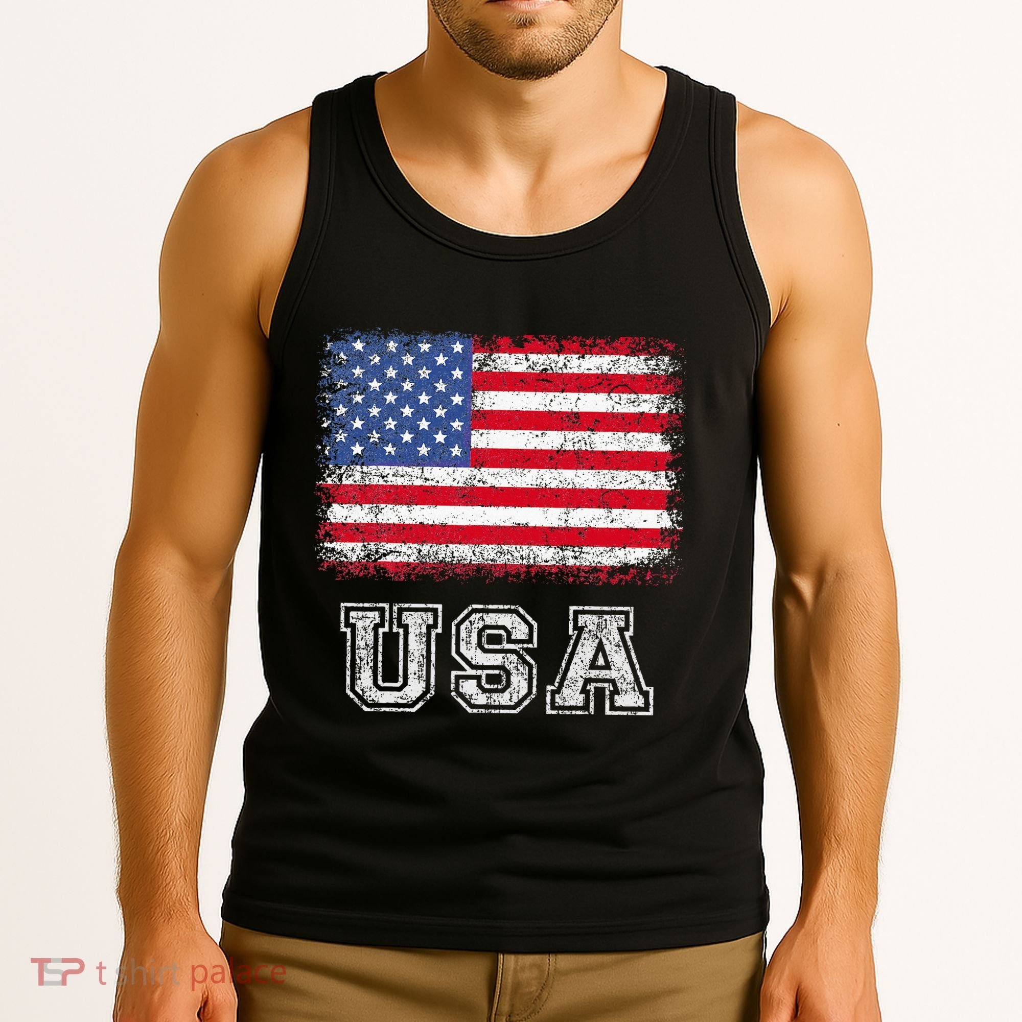 Usa Patriotic American Flag Tank Top