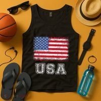 Usa Patriotic American Flag Tank Top thumb 4