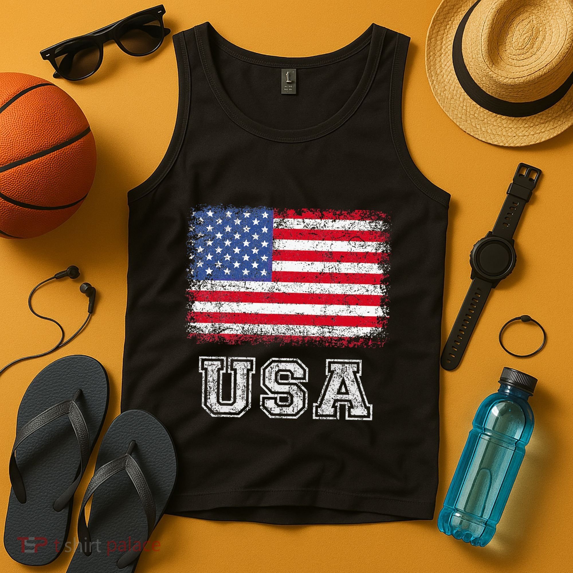 Usa Patriotic American Flag Tank Top