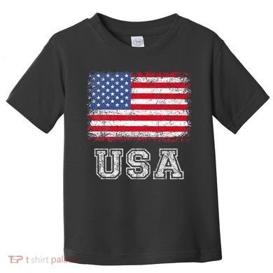 Usa Patriotic American Flag Toddler T-Shirt
