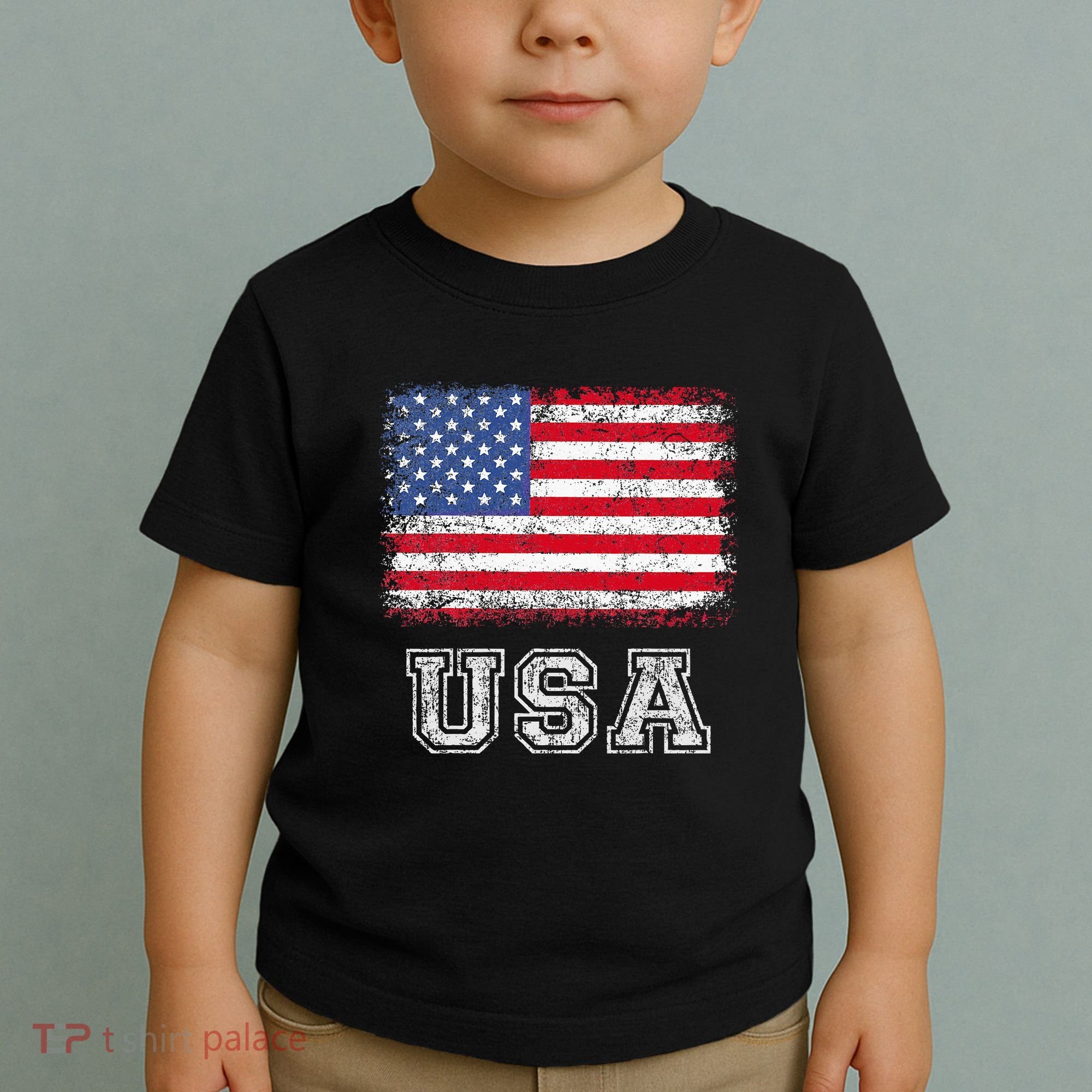 Usa Patriotic American Flag Toddler T-Shirt