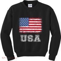 Usa Patriotic American Flag Kids Sweatshirt thumb 0