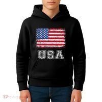 Usa Patriotic American Flag Kids Hoodie thumb 4