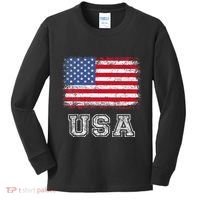 Usa Patriotic American Flag Kids Long Sleeve Shirt thumb 0
