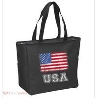 Usa Patriotic American Flag Tote Bag thumb 2