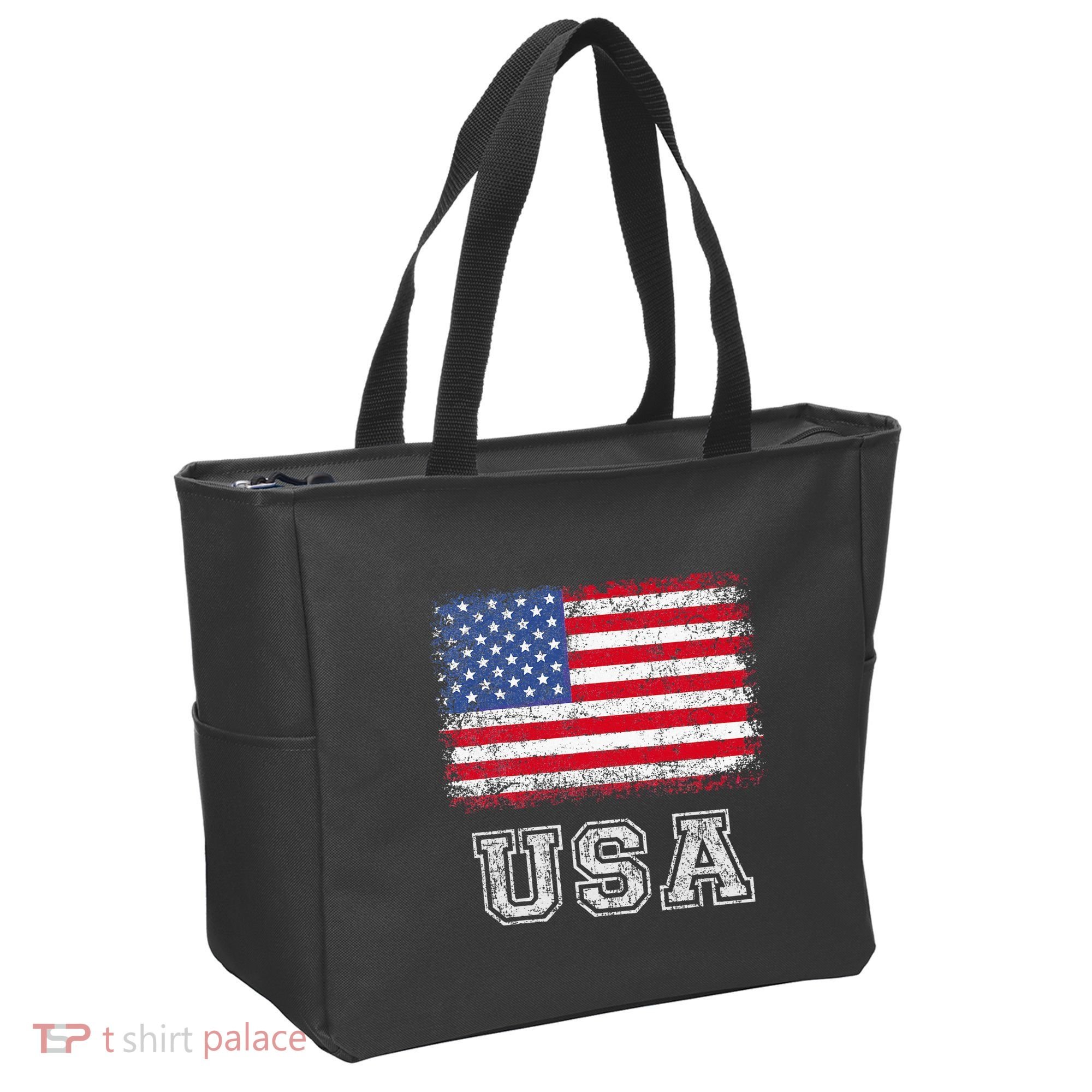 Usa Patriotic American Flag Tote Bag
