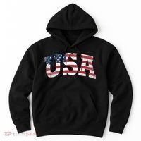 USA  Patriotic American Flag Distressed Hoodie thumb 0
