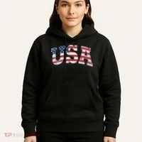 USA  Patriotic American Flag Distressed Hoodie thumb 5