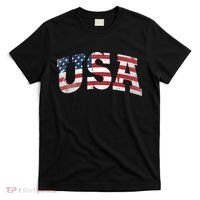 USA  Patriotic American Flag Distressed T-Shirt thumb 0