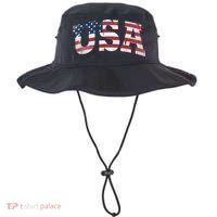 USA  Patriotic American Flag Distressed Bucket Hat thumb 0