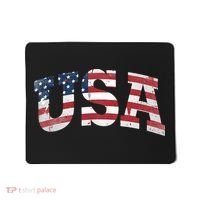 USA  Patriotic American Flag Distressed Mousepad thumb 0