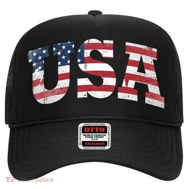 USA  Patriotic American Flag Distressed Hat