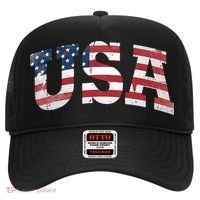 USA  Patriotic American Flag Distressed Hat thumb 0