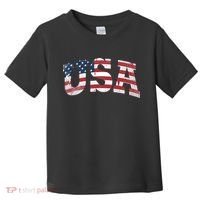 USA  Patriotic American Flag Distressed Toddler T-Shirt thumb 0