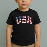 USA  Patriotic American Flag Distressed Toddler T-Shirt thumb 2