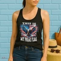 Usa Patriotic American Flag Usa Eagle Flag 4th Of July Women's Tank Top thumb 2