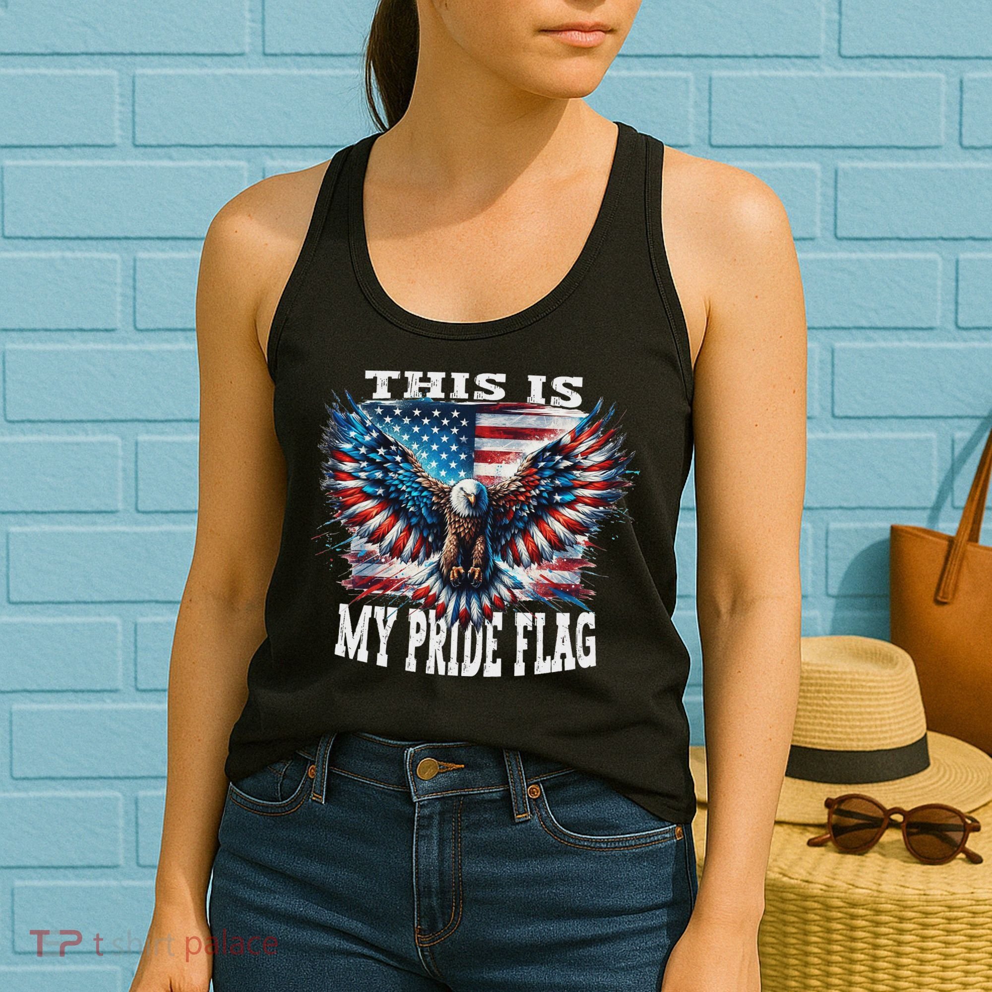 Usa Patriotic American Flag Usa Eagle Flag 4th Of July Women's Tank Top