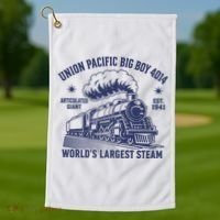 Union Pacific Big Boy 4014 Steam Train Golf Towel thumb 1