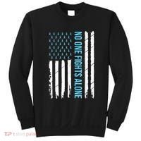 USA Prostate Cancer Awareness Light Blue Ribbon Survivor Sweatshirt thumb 0