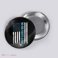 USA Prostate Cancer Awareness Light Blue Ribbon Survivor Button thumb 0