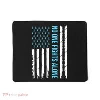 USA Prostate Cancer Awareness Light Blue Ribbon Survivor Mousepad thumb 0