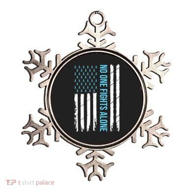 USA Prostate Cancer Awareness Light Blue Ribbon Survivor Ornament