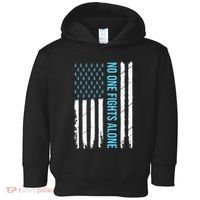 USA Prostate Cancer Awareness Light Blue Ribbon Survivor Toddler Hoodie thumb 0