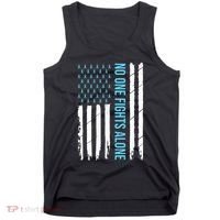 USA Prostate Cancer Awareness Light Blue Ribbon Survivor Tank Top thumb 0