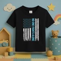 USA Prostate Cancer Awareness Light Blue Ribbon Survivor Toddler T-Shirt thumb 3