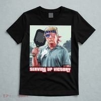 Usa Pickleball Champ Patriotic Trump Political & Pickleball T-Shirt thumb 5