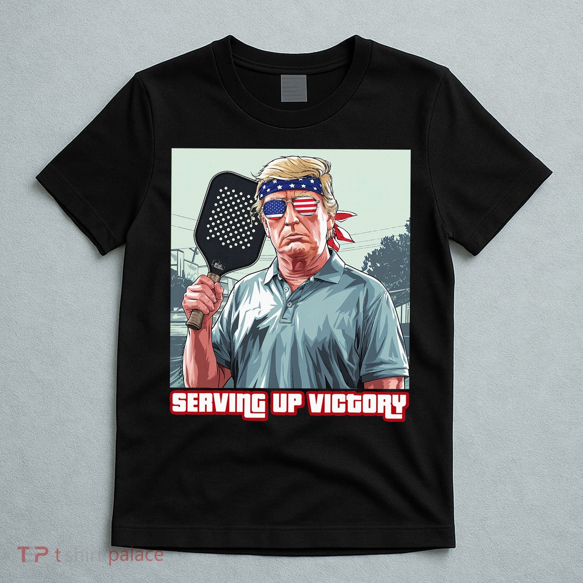 Usa Pickleball Champ Patriotic Trump Political & Pickleball T-Shirt