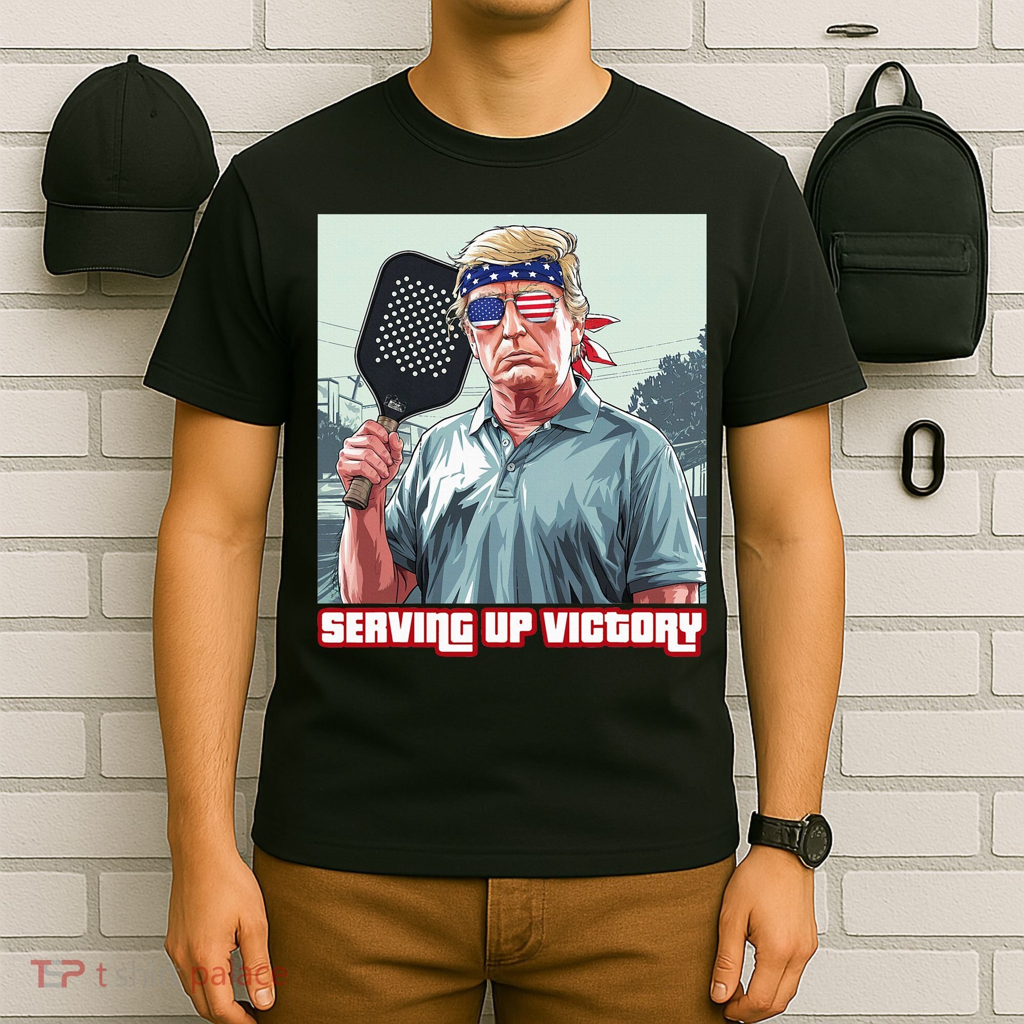 Usa Pickleball Champ Patriotic Trump Political & Pickleball T-Shirt