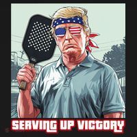 Usa Pickleball Champ Patriotic Trump Political & Pickleball T-Shirt thumb 7