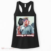 Usa Pickleball Champ Patriotic Trump Political & Pickleball Women's Tank Top thumb 0