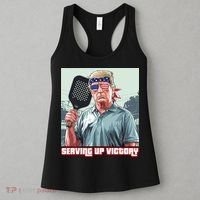 Usa Pickleball Champ Patriotic Trump Political & Pickleball Women's Tank Top thumb 3