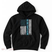 USA Prostate Cancer Awareness Light Blue Ribbon Survivor Hoodie thumb 0