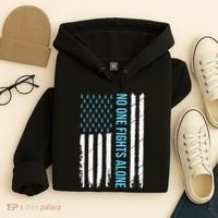 USA Prostate Cancer Awareness Light Blue Ribbon Survivor Hoodie thumb 4