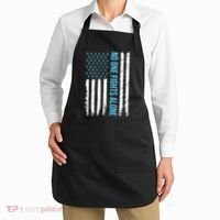 USA Prostate Cancer Awareness Light Blue Ribbon Survivor Apron thumb 2