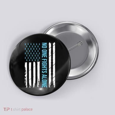 USA Prostate Cancer Awareness Light Blue Ribbon Survivor Button