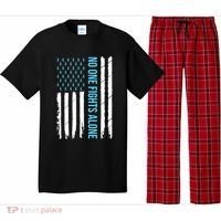 USA Prostate Cancer Awareness Light Blue Ribbon Survivor Pajama Set thumb 0