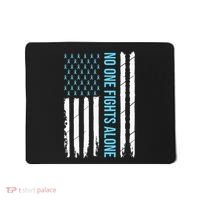 USA Prostate Cancer Awareness Light Blue Ribbon Survivor Mousepad thumb 0