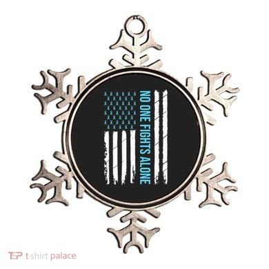 USA Prostate Cancer Awareness Light Blue Ribbon Survivor Ornament