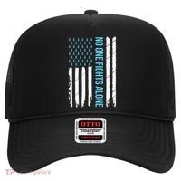 USA Prostate Cancer Awareness Light Blue Ribbon Survivor Hat thumb 0