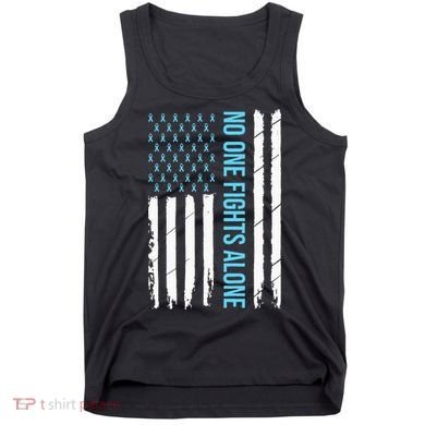 USA Prostate Cancer Awareness Light Blue Ribbon Survivor Tank Top