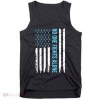 USA Prostate Cancer Awareness Light Blue Ribbon Survivor Tank Top thumb 0