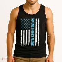 USA Prostate Cancer Awareness Light Blue Ribbon Survivor Tank Top thumb 3