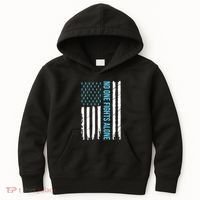 USA Prostate Cancer Awareness Light Blue Ribbon Survivor Kids Hoodie thumb 0